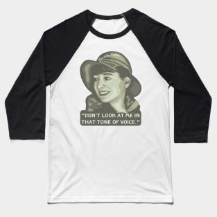 Dorothy Parker Portrait and Quote Baseball T-Shirt